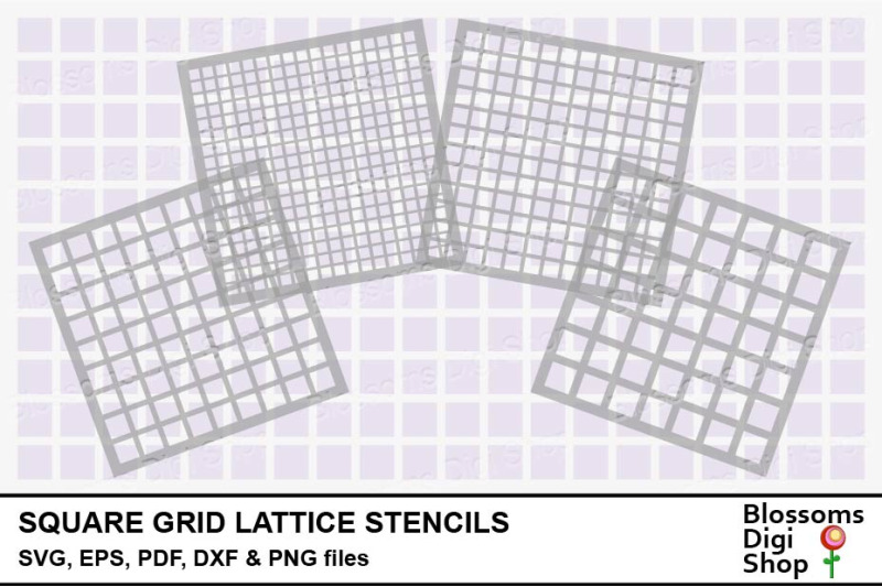 square-grid-lattice-stencils-svg-eps-pdf-dxf-amp-png-files