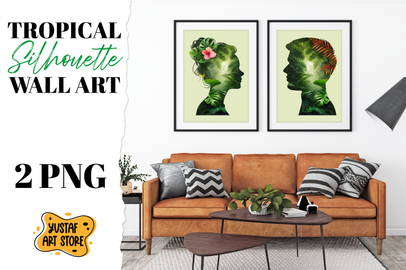 tropical-silhouette-man-and-woman-wall-art-tropical-poster