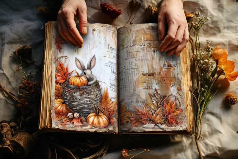 autumn-junk-journal-pages