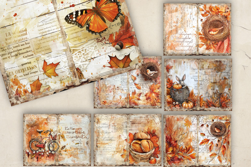 autumn-junk-journal-pages