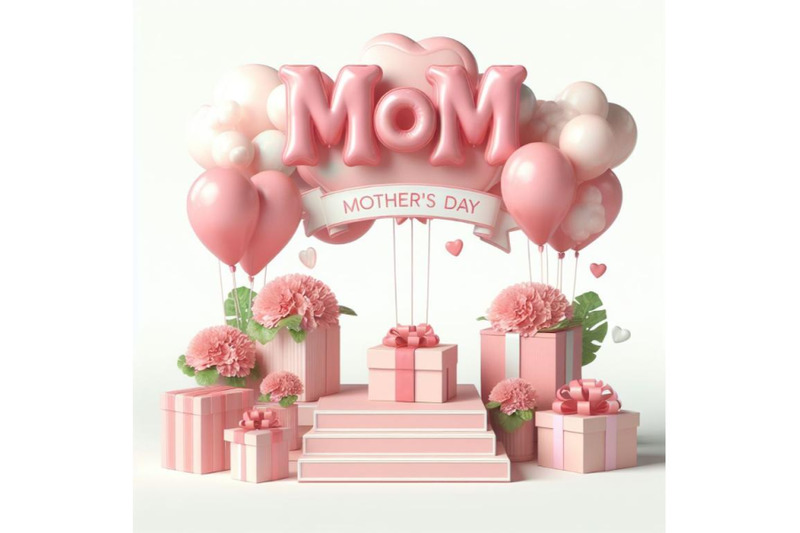 a-bundle-of-3d-pink-mother-s-day-banner-3d-minimal-p