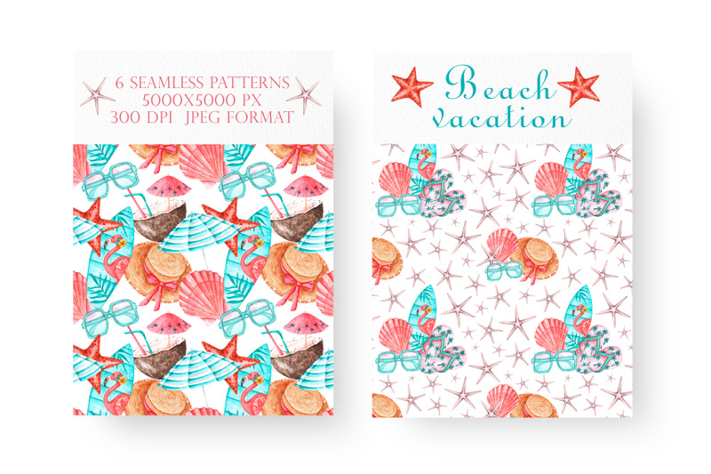 sea-vacation-watercolor-seamless-pattern-beach-summer-holiday