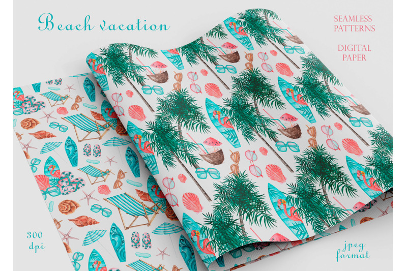 sea-vacation-watercolor-seamless-pattern-beach-summer-holiday