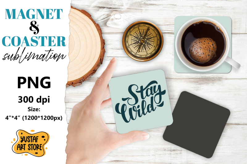 camping-magnet-design-camping-coaster-stay-wild-lettering