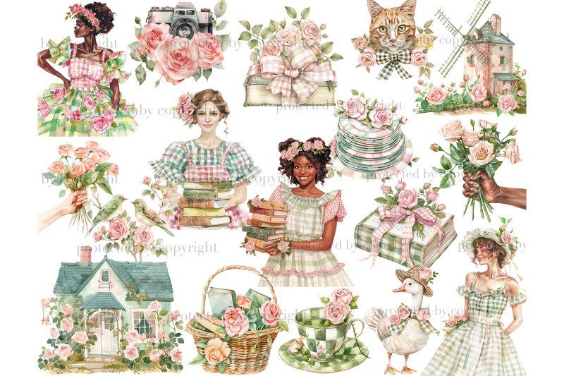 cottage-core-clipart-bundle-farmhouse-png-set