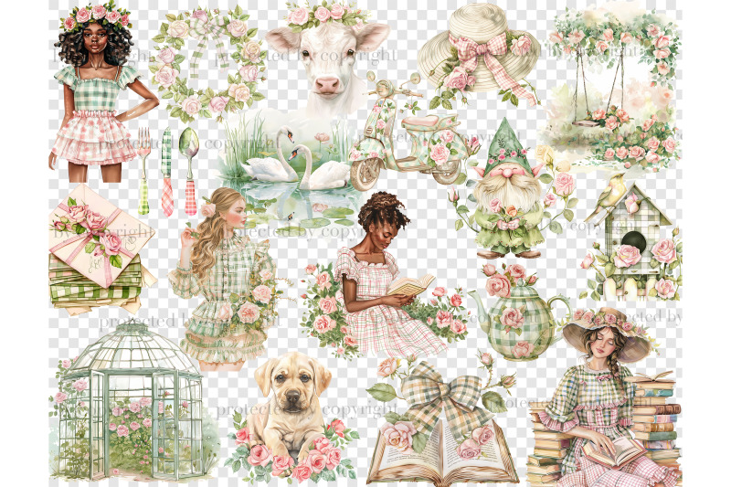 cottage-core-clipart-bundle-farmhouse-png-set