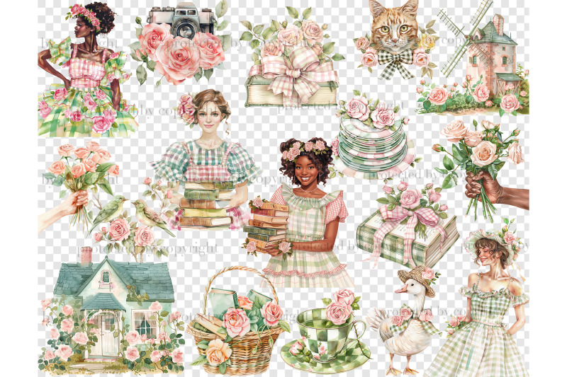 cottage-core-clipart-bundle-farmhouse-png-set