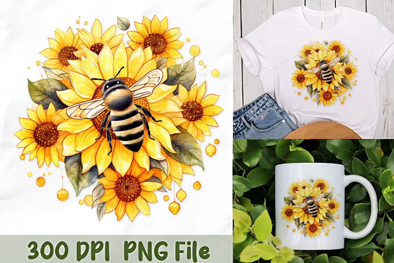 sunflowers-with-bee-harmonious-design