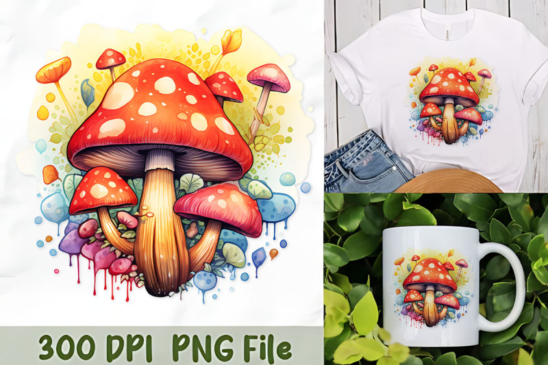 colorful-mushrooms-in-nature-scene