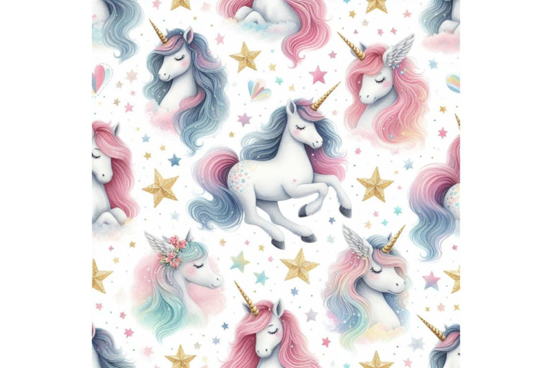 a-bundle-of-unicorn-star-seamless-pattern