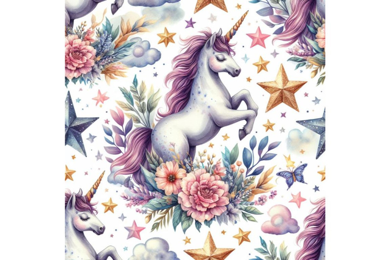 a-bundle-of-unicorn-star-seamless-pattern