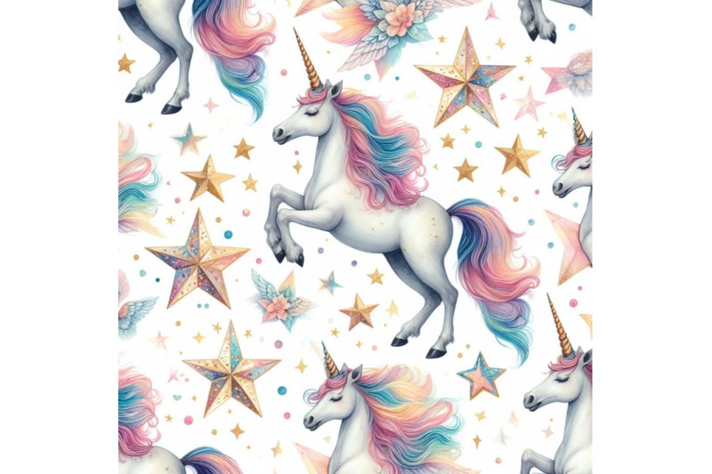 a-bundle-of-unicorn-star-seamless-pattern