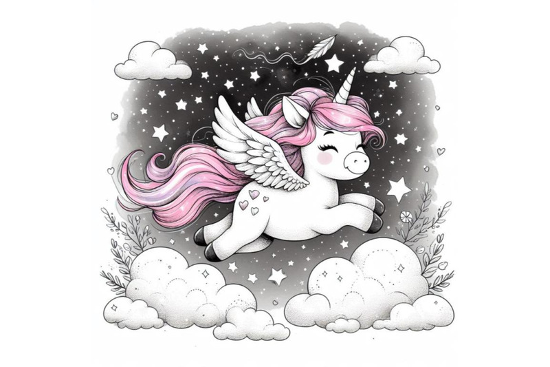 a-bundle-of-cute-unicorn-flying-in-the-night-sky