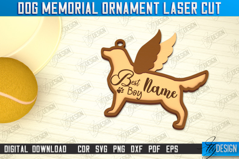 dog-memorial-ornament-3d-dog-silhouette-angel-wings-cnc-file