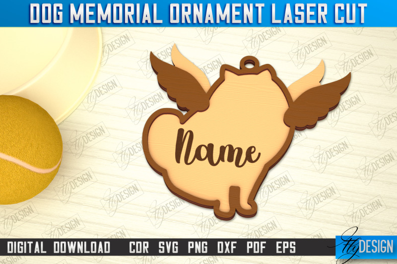 dog-memorial-ornament-3d-dog-silhouette-angel-wings-cnc-file