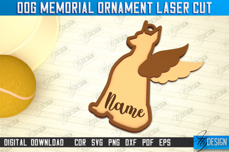 dog-memorial-ornament-3d-dog-silhouette-angel-wings-cnc-file