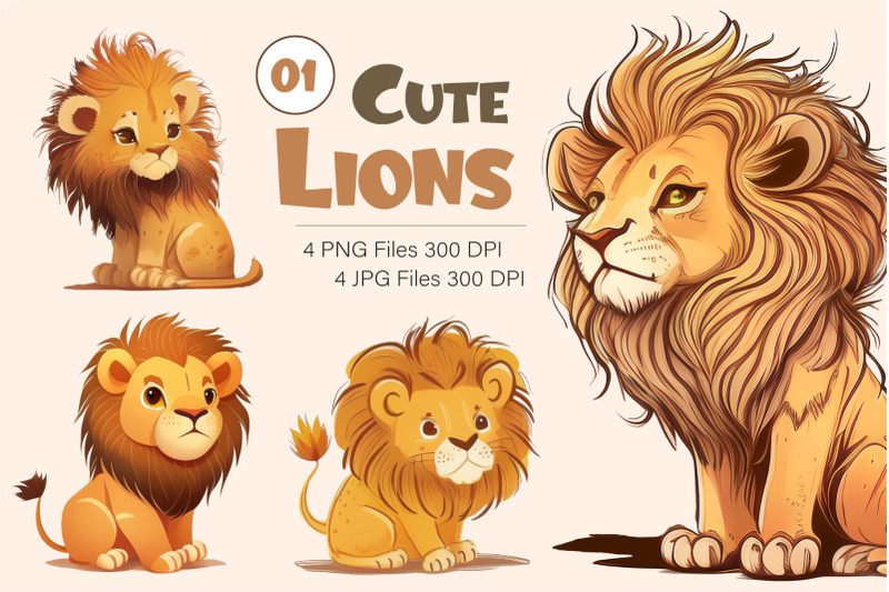 cute-cartoon-lions-01-tshirt-sticker