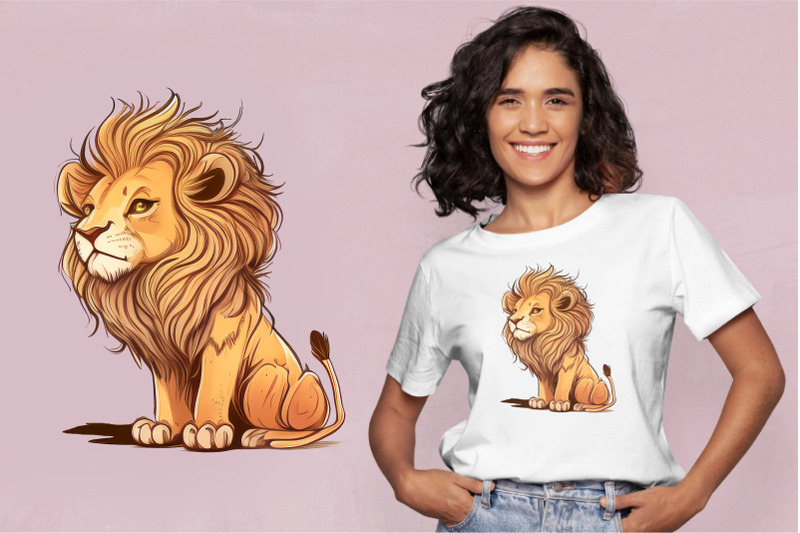 cute-cartoon-lions-01-tshirt-sticker