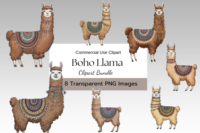 boho-llama-watercolor-clipart