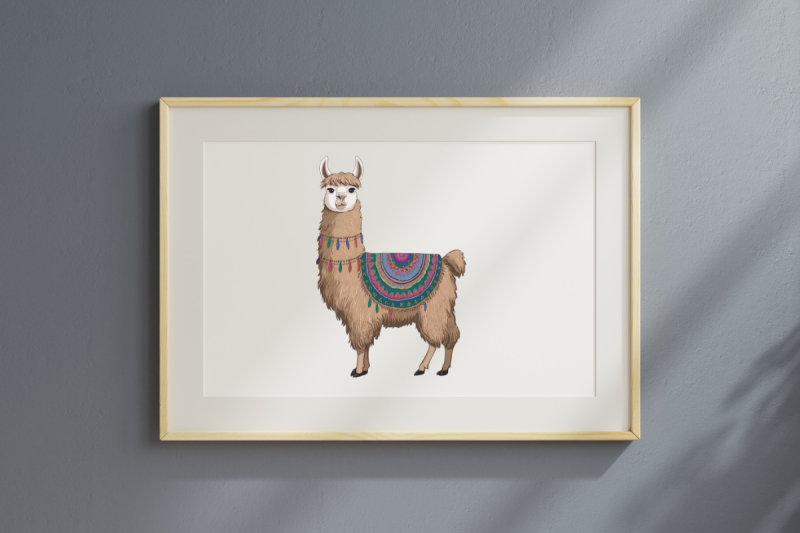 boho-llama-watercolor-clipart