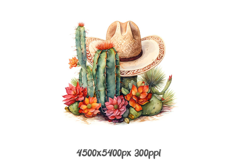 cowboy-hat-amid-cacti-and-flowers