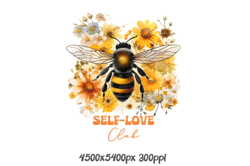 self-love-club-with-bee-and-sunflowers