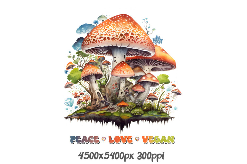 peace-love-amp-vegan-mushroom-scene