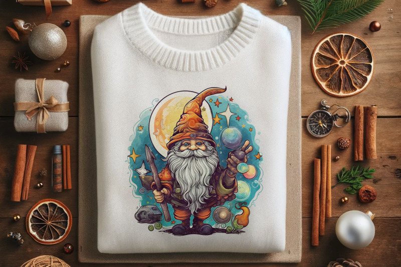 gnome-with-celestial-mushrooms