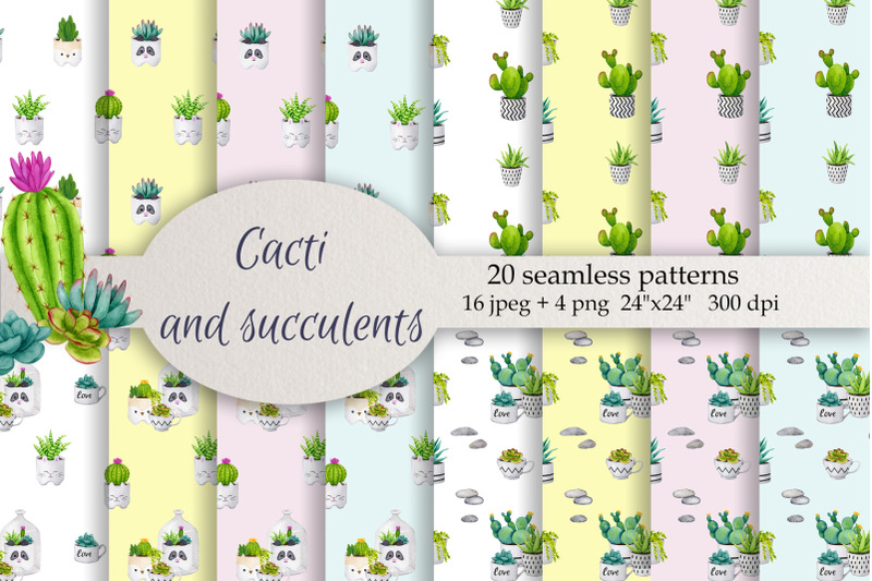 cacti-and-succulents-watercolor-patterns