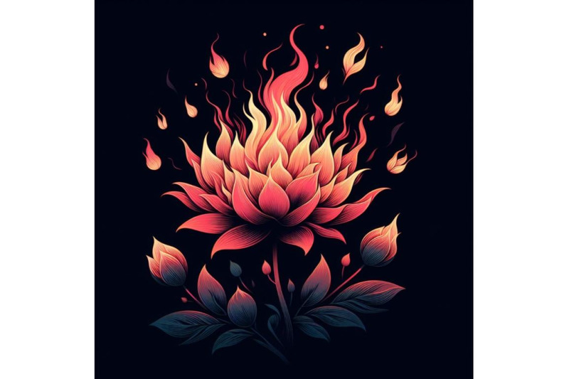 4-flower-fire-beautiful-fire-flowe