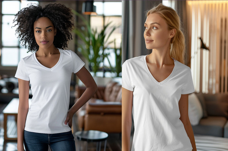 bella-canvas-3005-v-neck-mockup-bundle