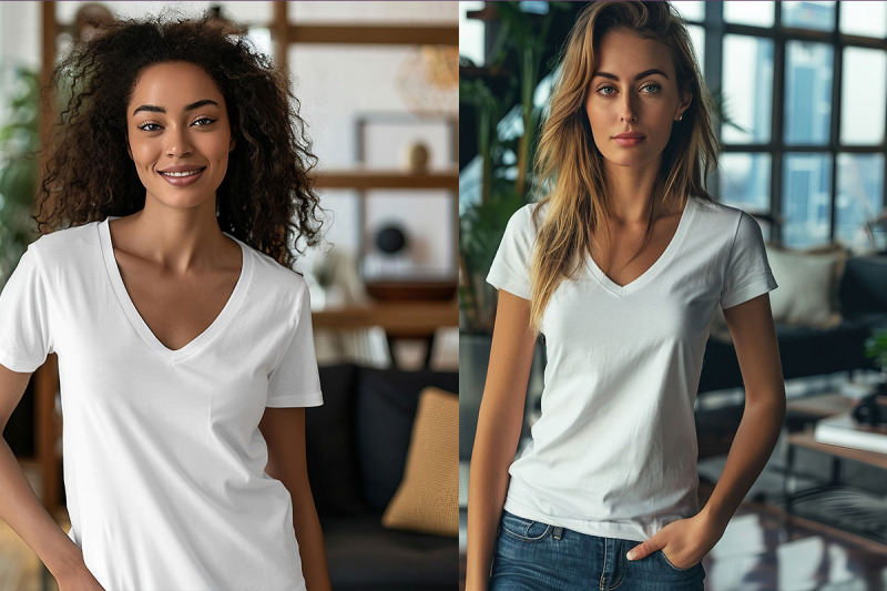 bella-canvas-3005-v-neck-mockup-bundle