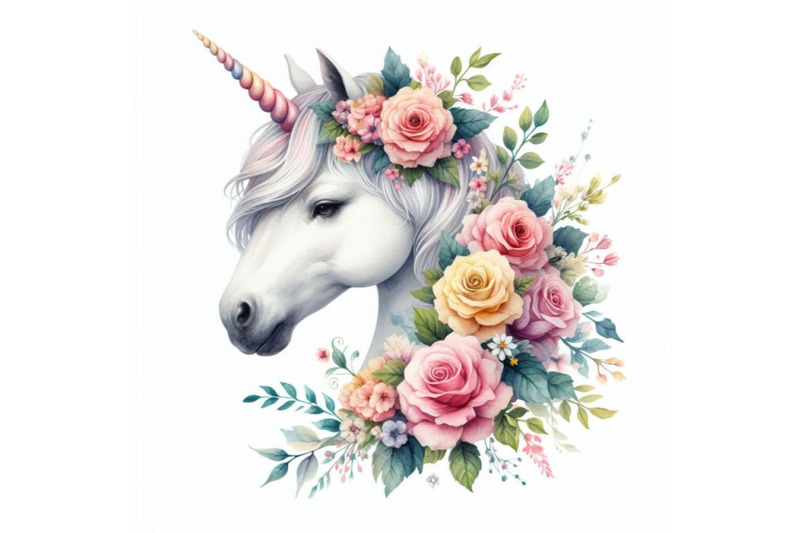 a-bundle-of-unicorn-head-with-flowers-card-and