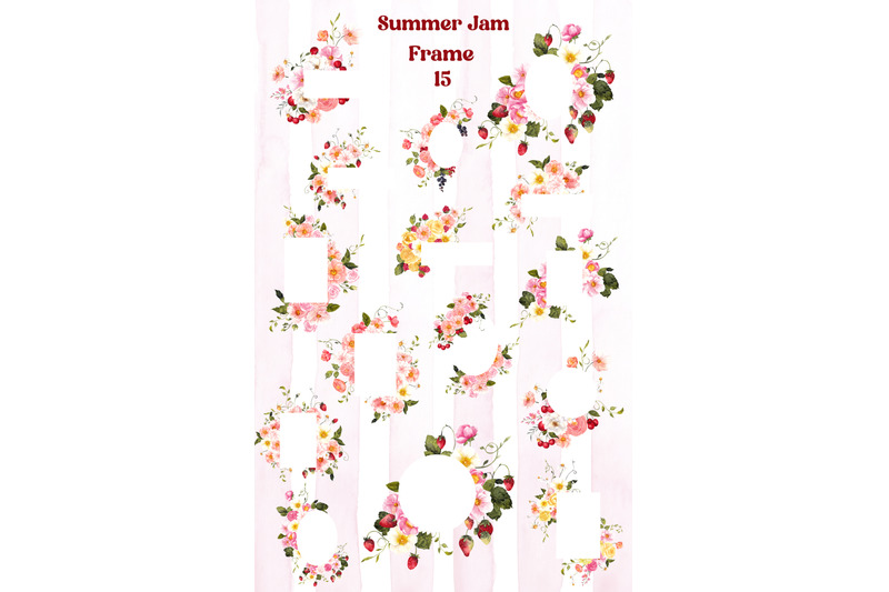 summer-jam-watercolor-hand-draw-berries-and-flowers