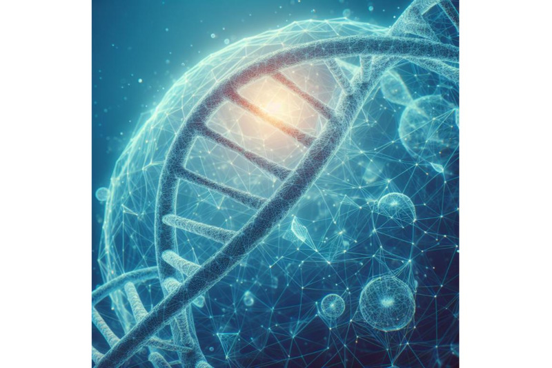 4-dna-abstract-polygonal-wiref