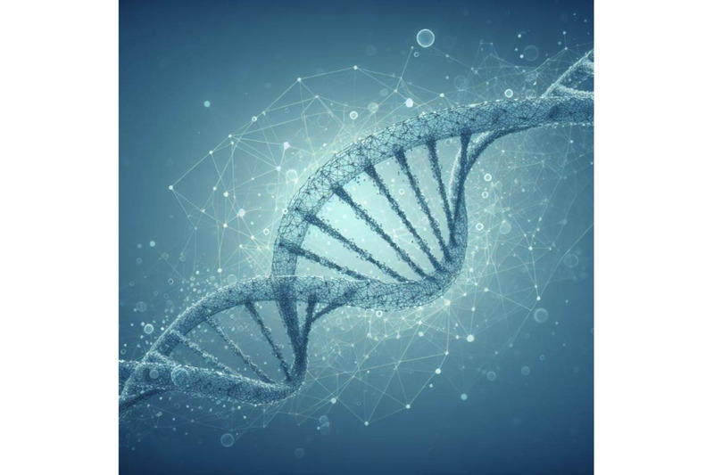 4-dna-abstract-polygonal-wiref