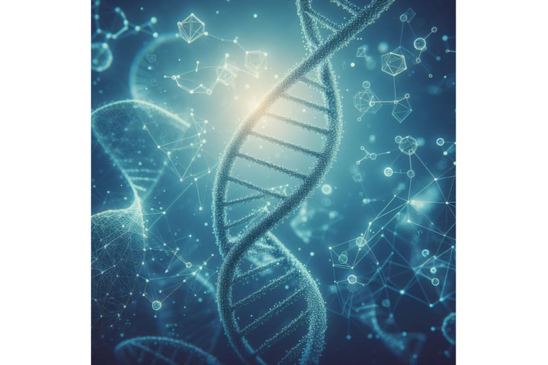 4-dna-abstract-polygonal-wiref