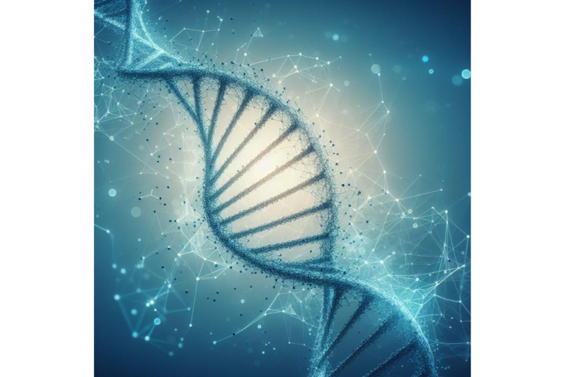 4-dna-abstract-polygonal-wiref