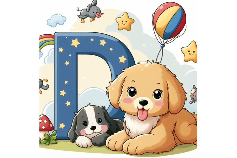 4-animal-alphabet-d-with-puppy