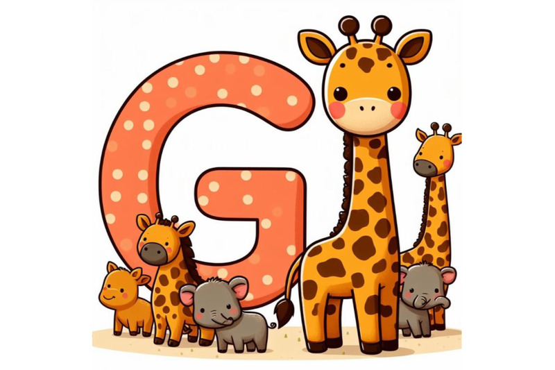 4-animal-alphabet-g-with-giraffe