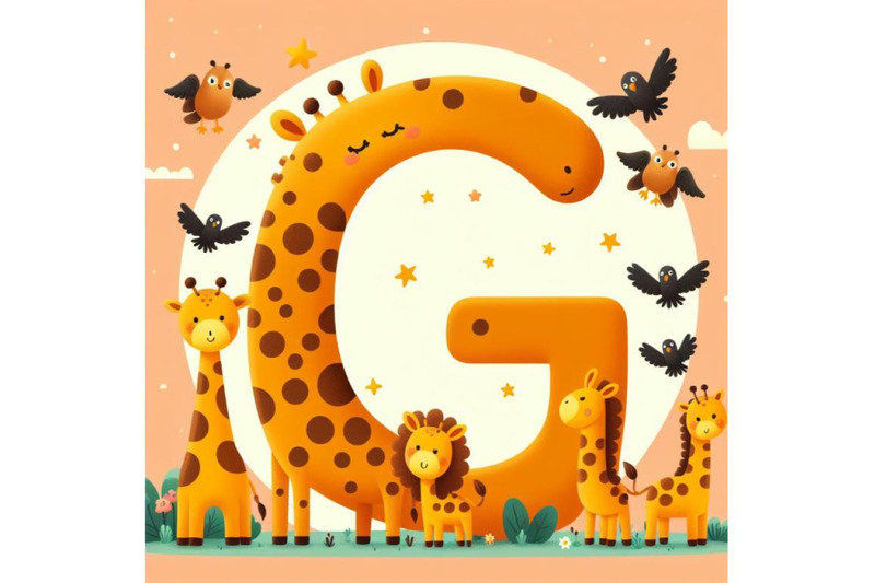 4-animal-alphabet-g-with-giraffe