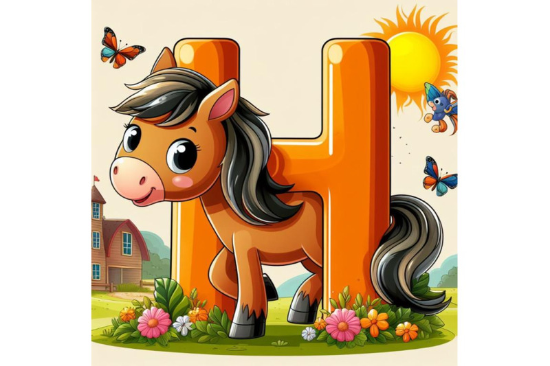 4-animal-alphabet-h-with-horse