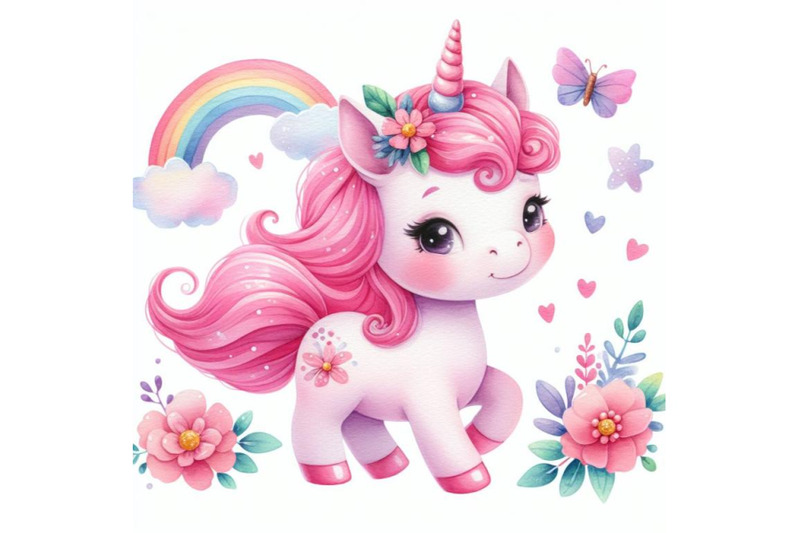 a-bundle-of-little-pink-unicorn-design-for-children