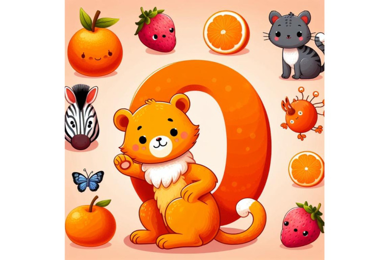 4-animal-alphabet-o-with-orange