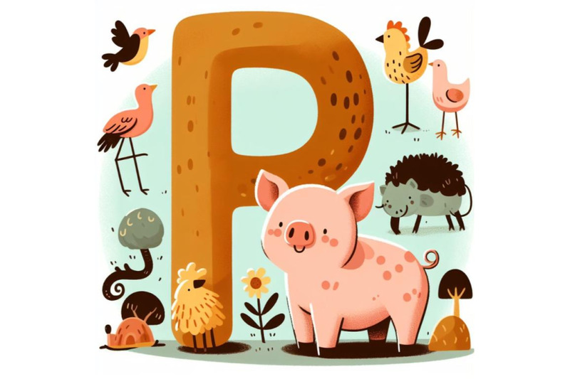 4-animal-alphabet-p-with-pig