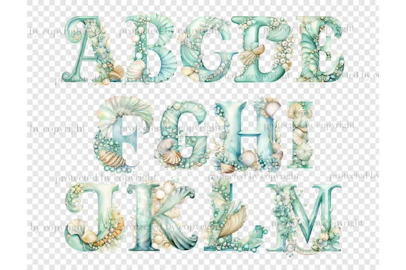 seashell-alphabet-pearl-clipart