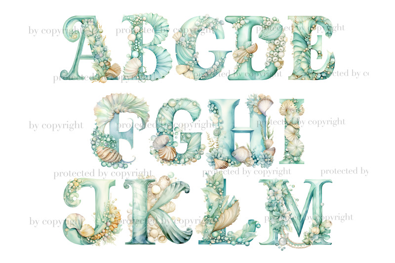 seashell-alphabet-pearl-clipart