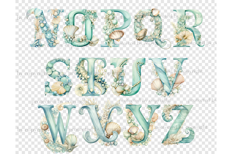 seashell-alphabet-pearl-clipart