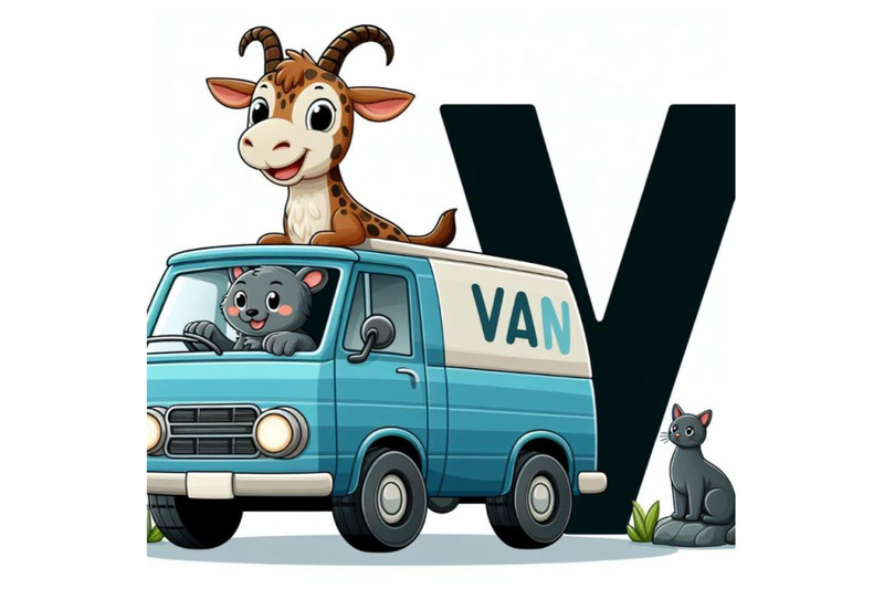 4-animal-alphabet-v-with-van