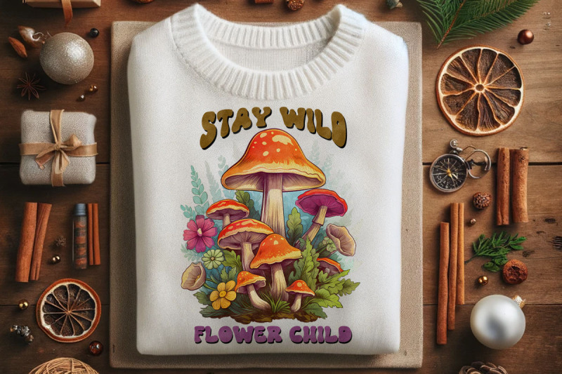 stay-wild-flower-child-with-mushrooms